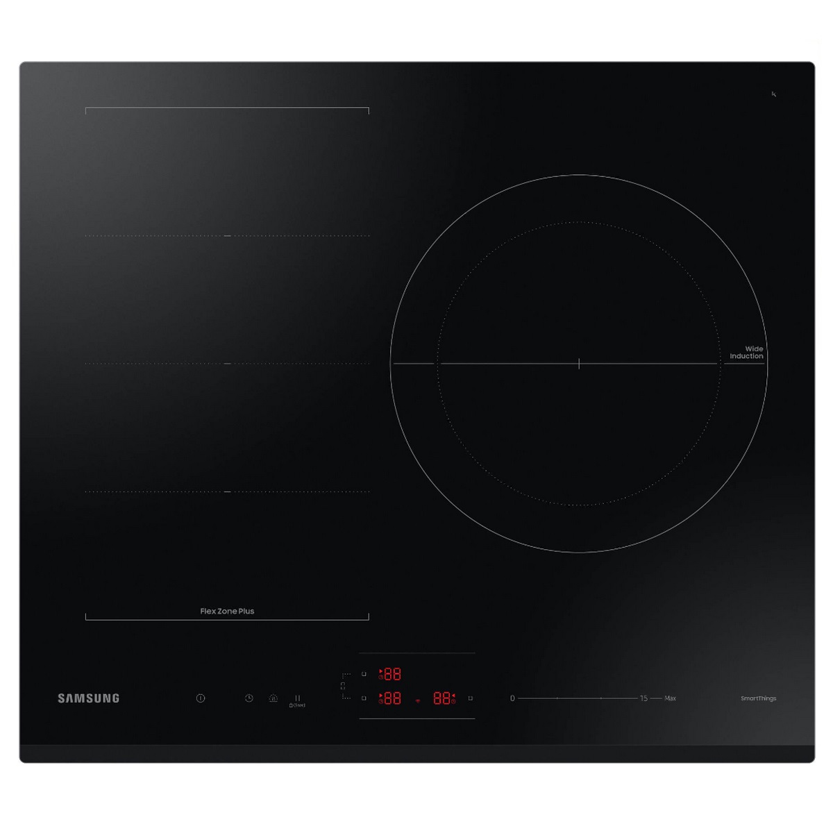 samsung Table de cuisson induction 60cm 3 feux 7400w noir samsung