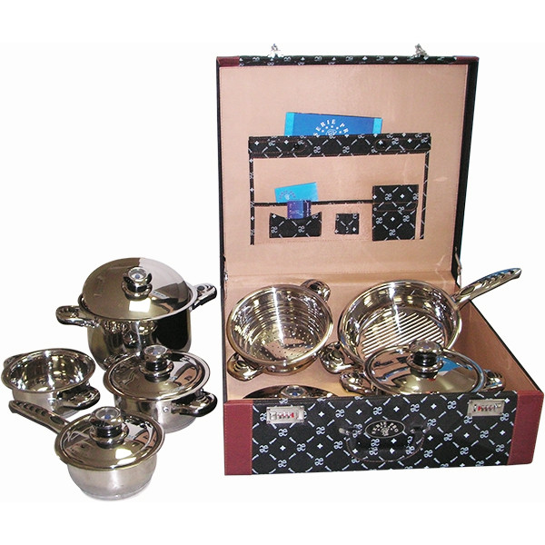 serie pro Batterie de cuisine 12 pièces avec valise de transport serie pro