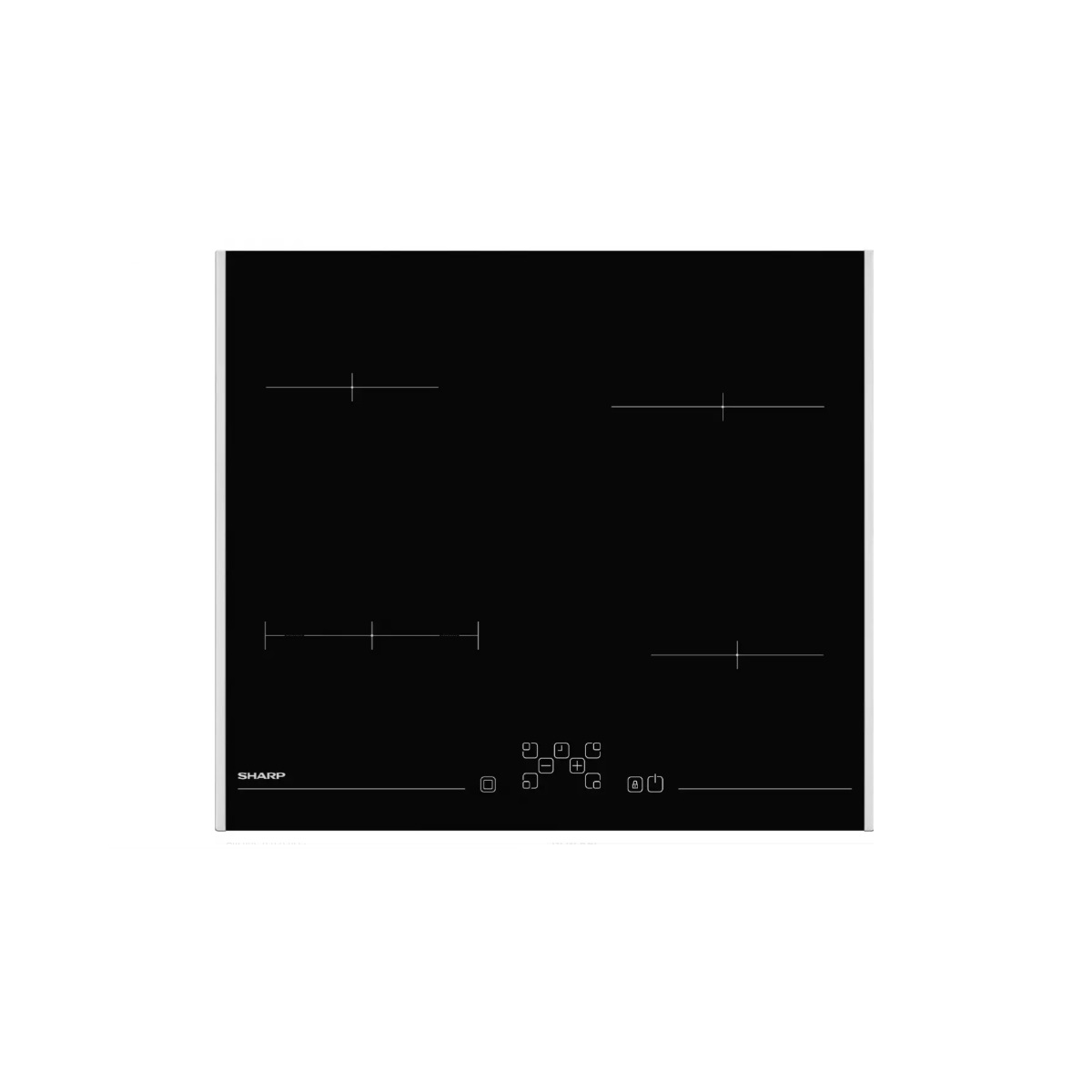 sharp Table de cuisson vitrocéramique 59cm 4 feux 1800w noir sharp