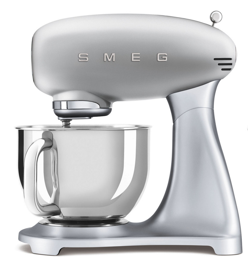 smeg Robot pétrin sur socle 4,8l 800w gris métal smeg