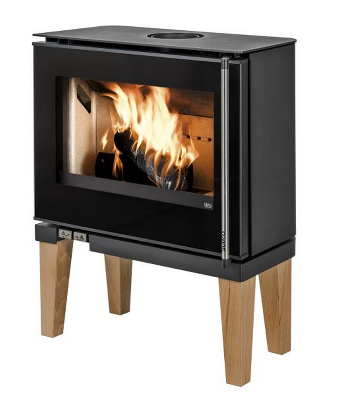 supra Poele à bois 7kw noir supra