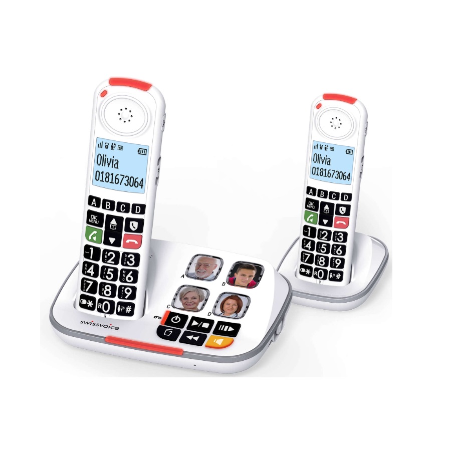 swissvoice Téléphone sans fil dect avec répondeur blanc swissvoice