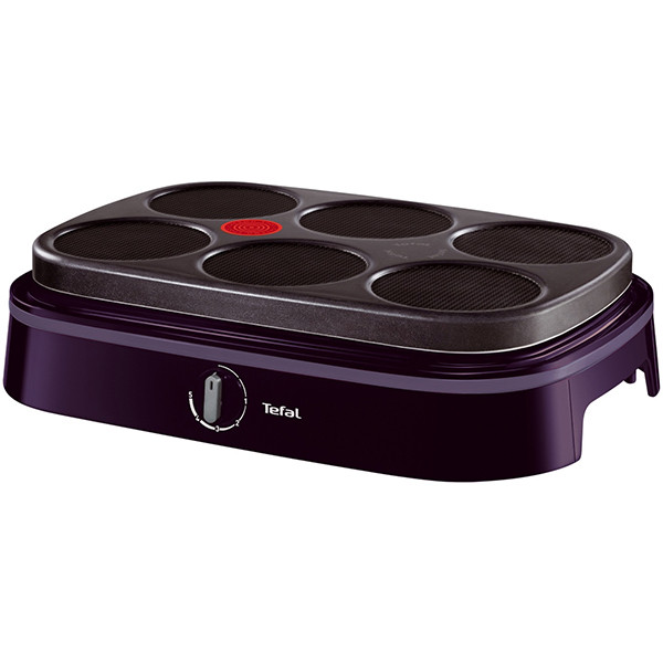tefal Crêpière 1100w 6x12cm multi crêpes + grande crêpe et grill tefal