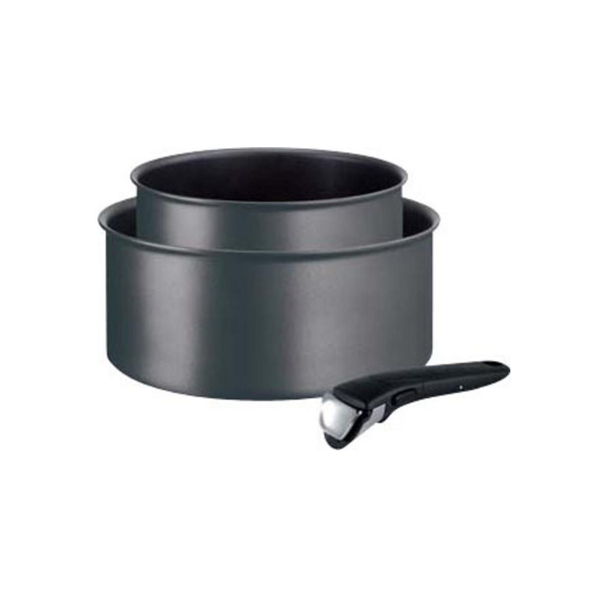 tefal Lot de 2 casseroles 16/20cm anti-adhésives noir tefal
