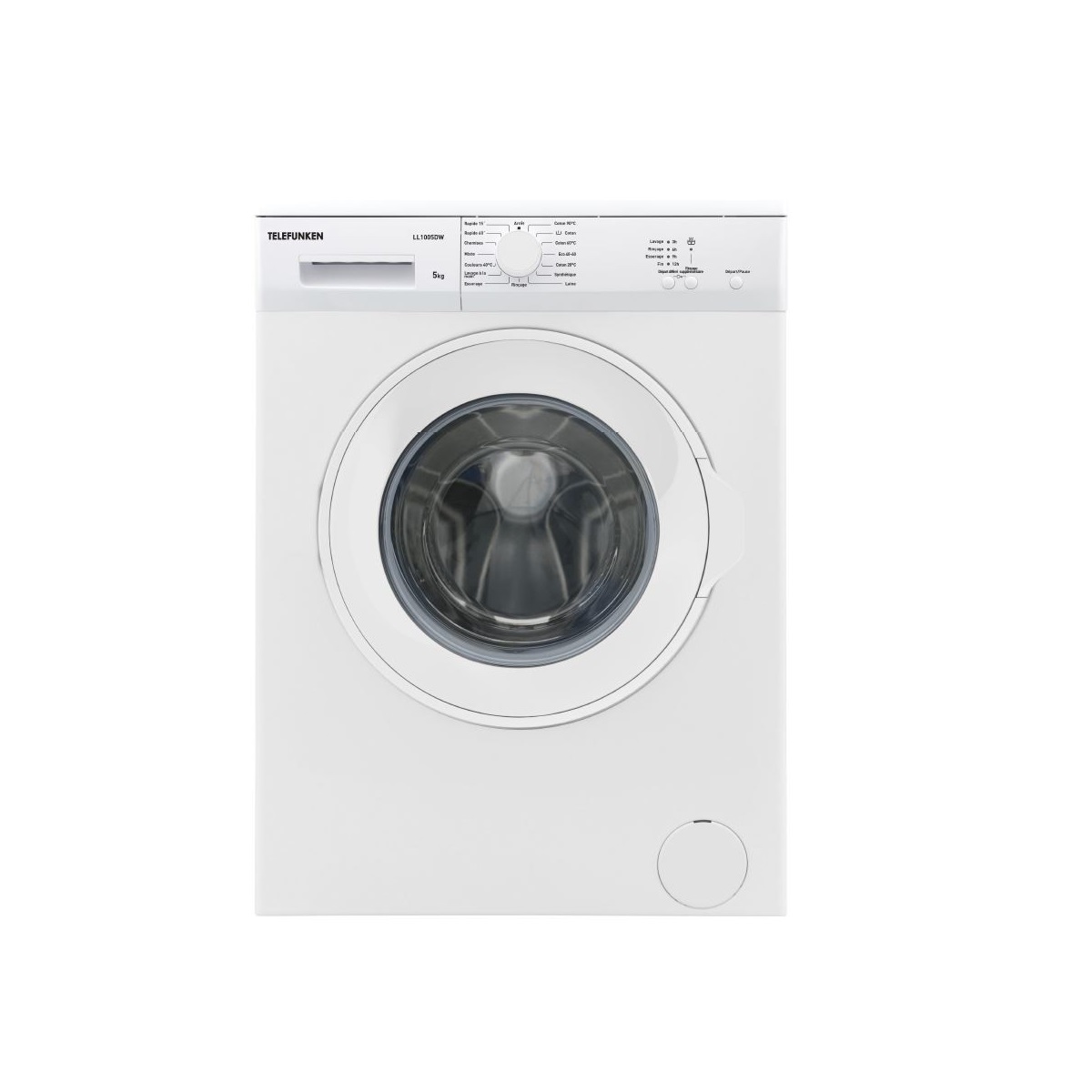 telefunken Lave-linge hublot 5kg 1000 tours/min blanc telefunken