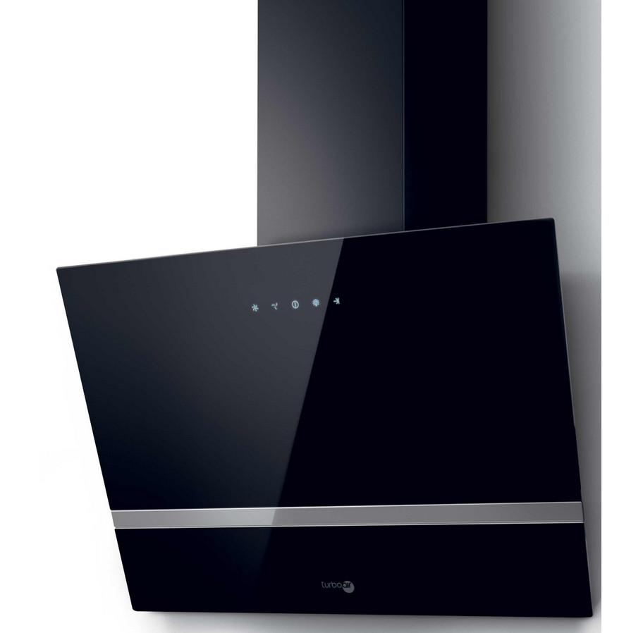 turboair Hotte décorative inclinée 60cm 67db 713m3/h noir turboair