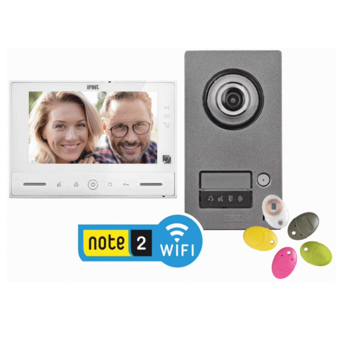 urmet captiv Kit interphone vidéo note 2 wifi blanc urmet captiv