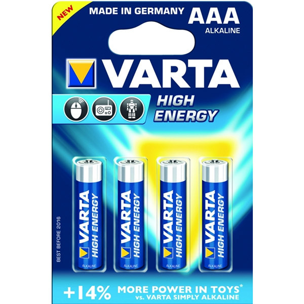 varta Lot de 4 piles type lr3 1.5 volts varta