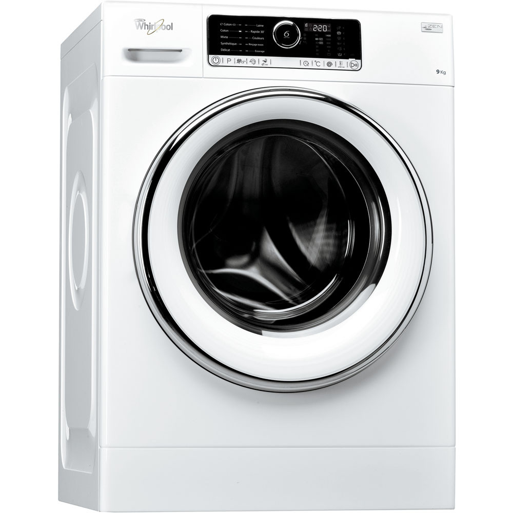whirlpool Lave-linge frontal 60cm 9kg 1400t a+++  noir/blanc whirlpool