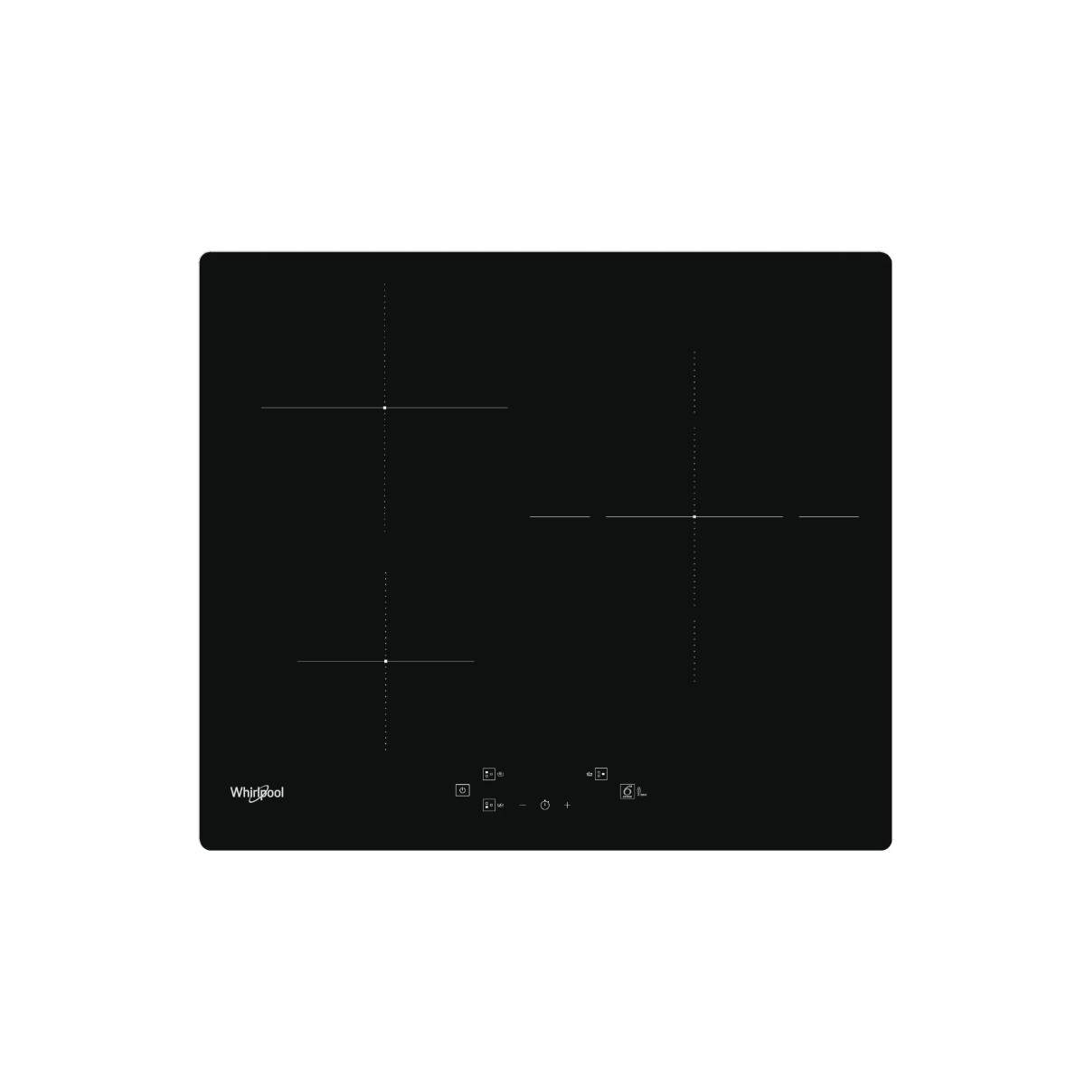 whirlpool Table de cuisson à induction 60cm 3 feux 7200w noir whirlpool